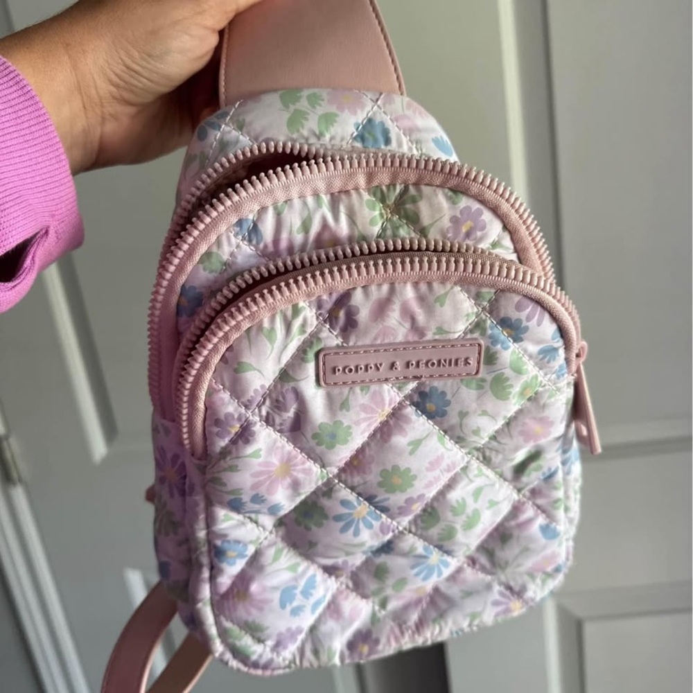Poppy & Peonies Quilted Roamer Purse